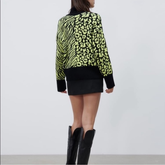 ZARA Printed Knit Sweater - Picture 4 of 8